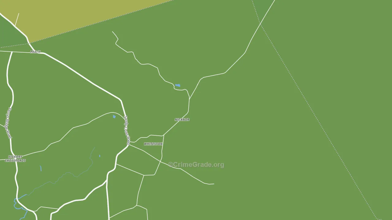 Nicanor, NC Map of Vehicle Theft Rates