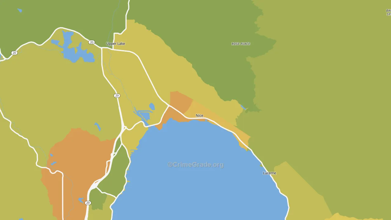 Nice, CA Map of Vehicle Theft Rates