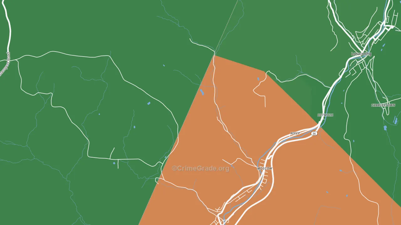 Nikep, MD Map of Vehicle Theft Rates