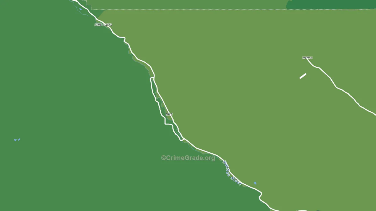 Nile, WA Map of Vehicle Theft Rates