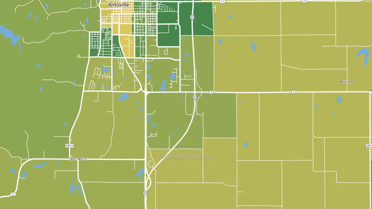 Nind, MO Map of Vehicle Theft Rates