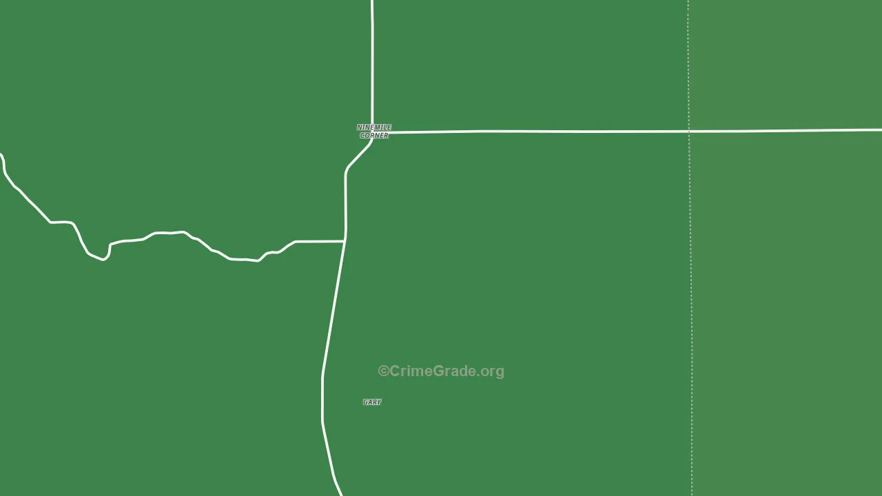 Ninemile Corner, CO Map of Vehicle Theft Rates