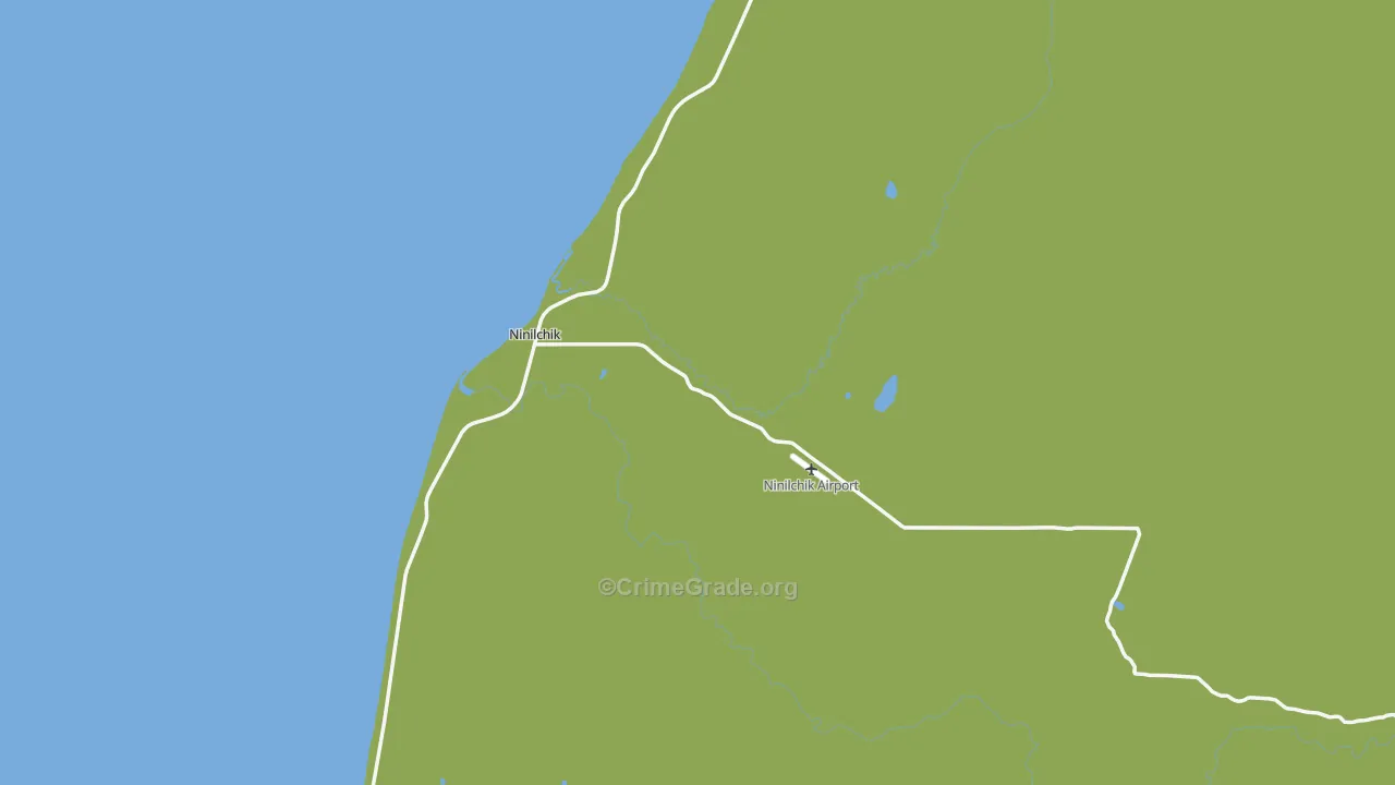 Ninilchik, AK Map of Vehicle Theft Rates
