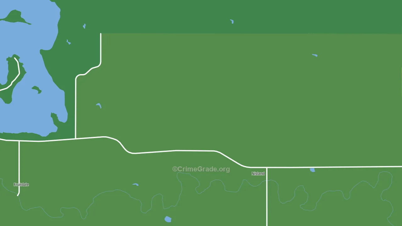 Nisland, SD Map of Vehicle Theft Rates
