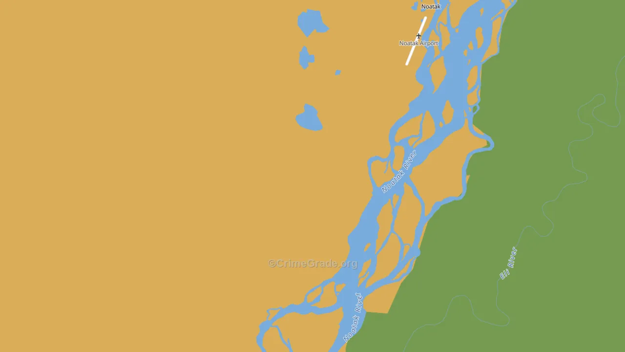 Noatak, AK Map of Vehicle Theft Rates