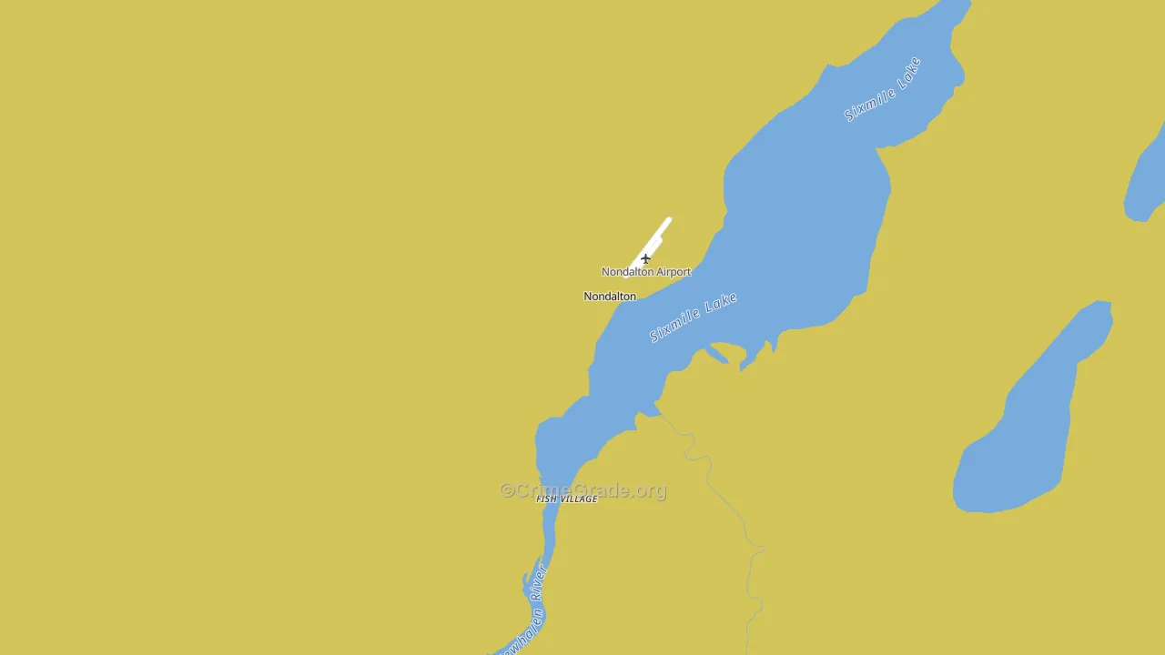 Nondalton, AK Map of Vehicle Theft Rates
