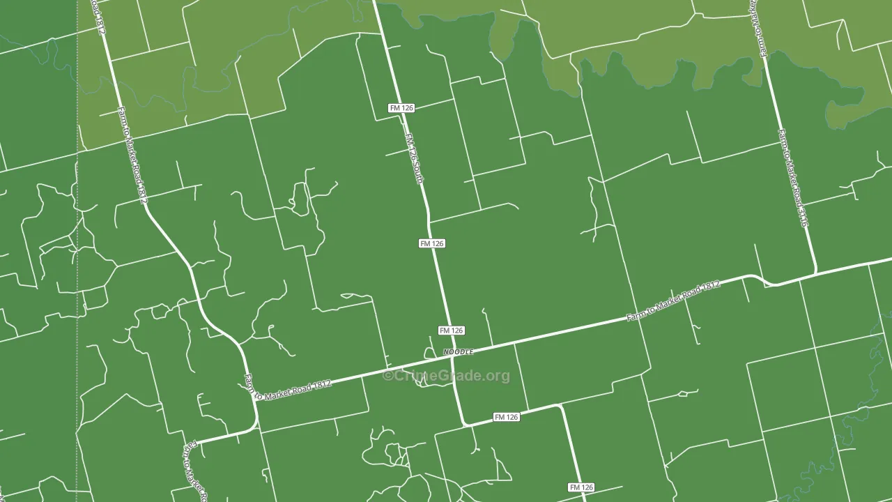 Noodle, TX Map of Vehicle Theft Rates