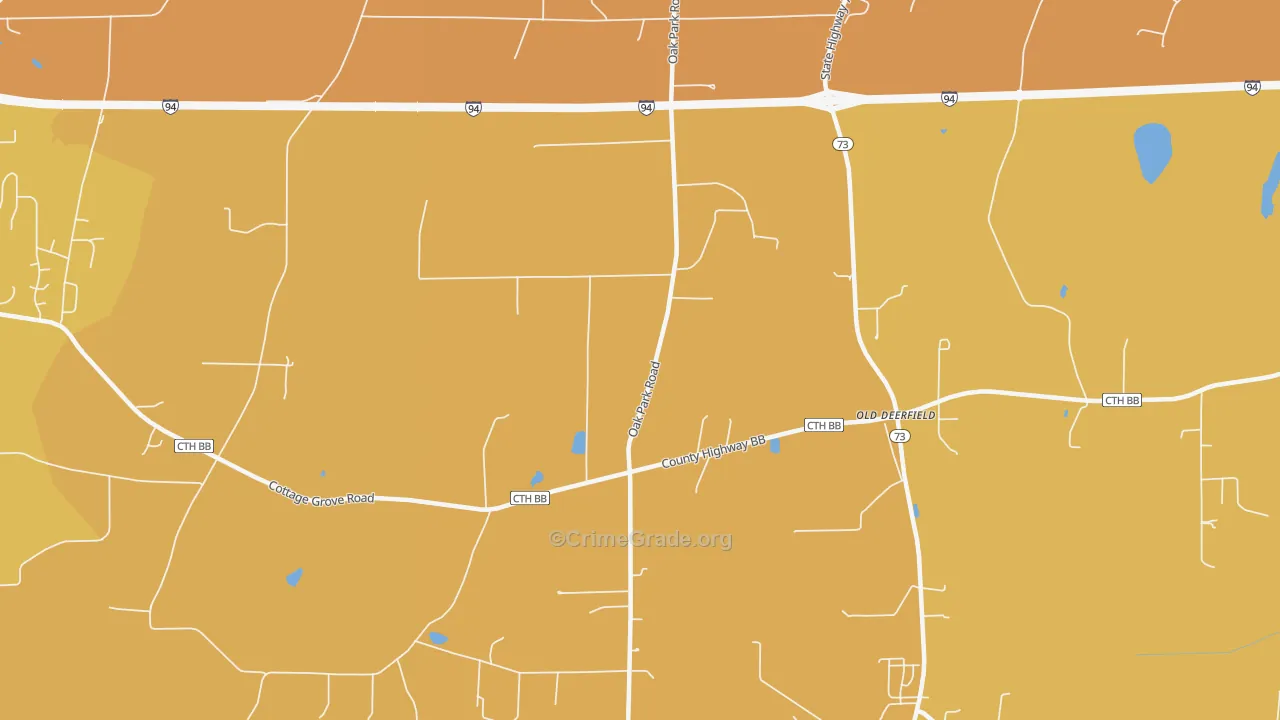 Nora, WI Map of Vehicle Theft Rates