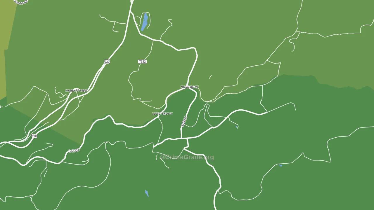 Nordmont, PA Map of Vehicle Theft Rates