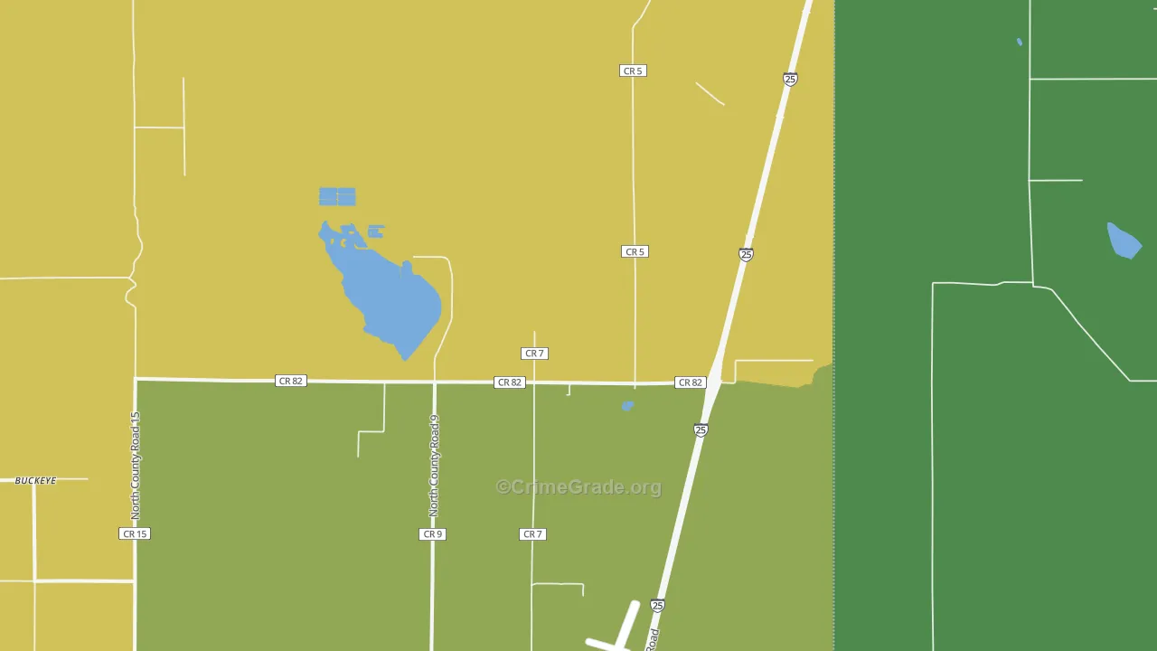 Norfolk, CO Map of Vehicle Theft Rates