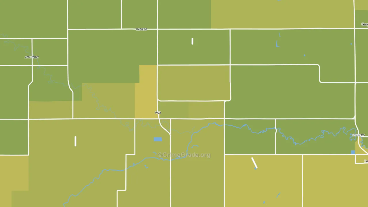 Norman County, MN Map of Vehicle Theft Rates