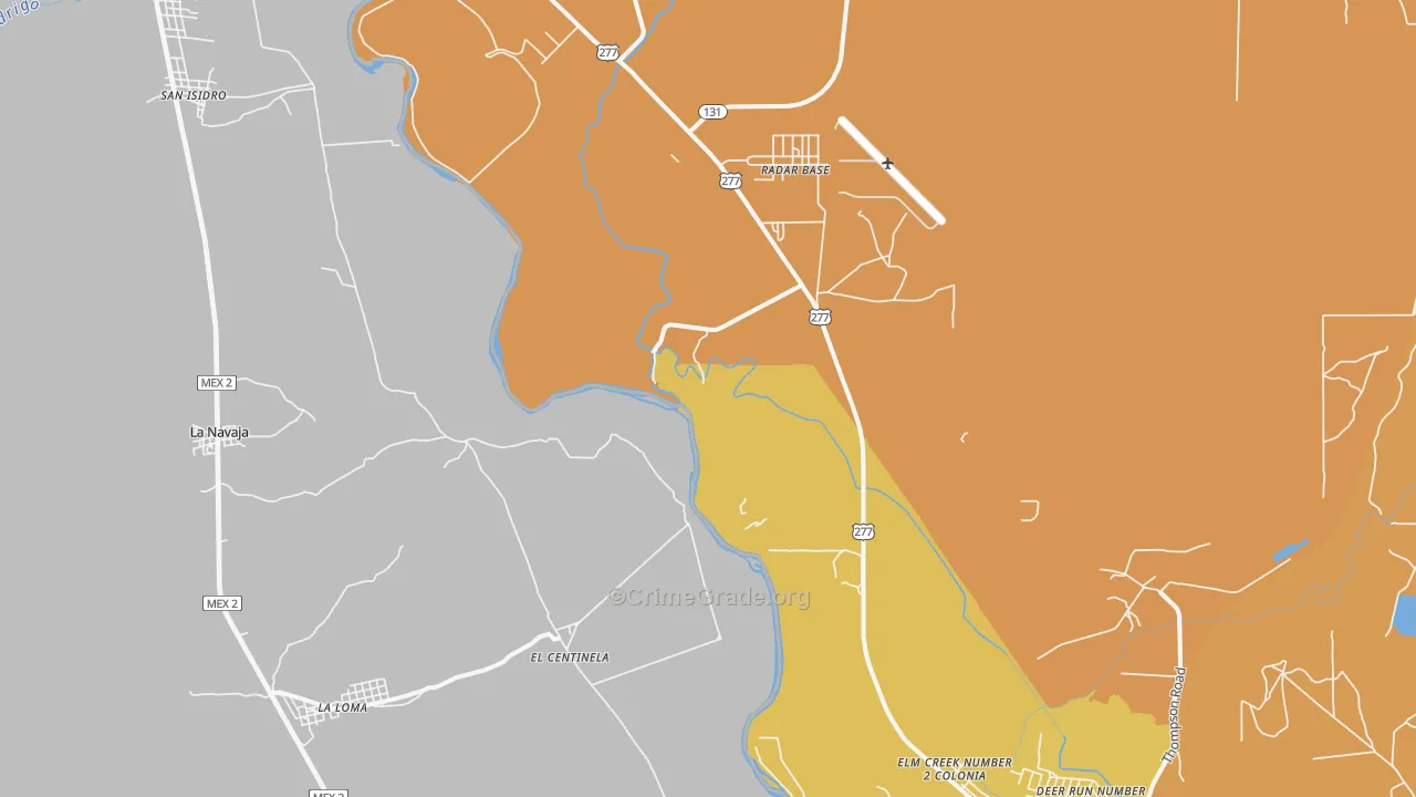 Normandy, TX Map of Vehicle Theft Rates