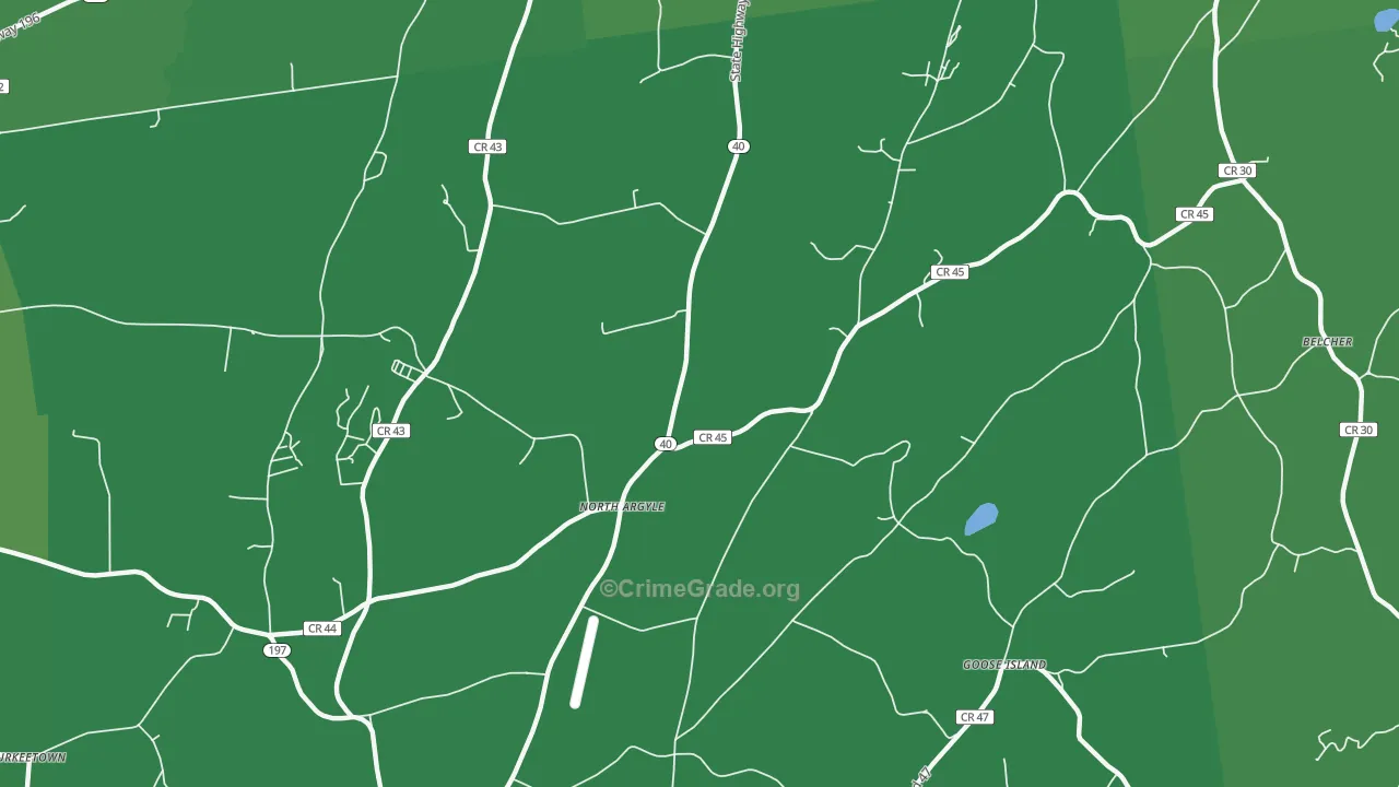 North Argyle, NY Map of Vehicle Theft Rates