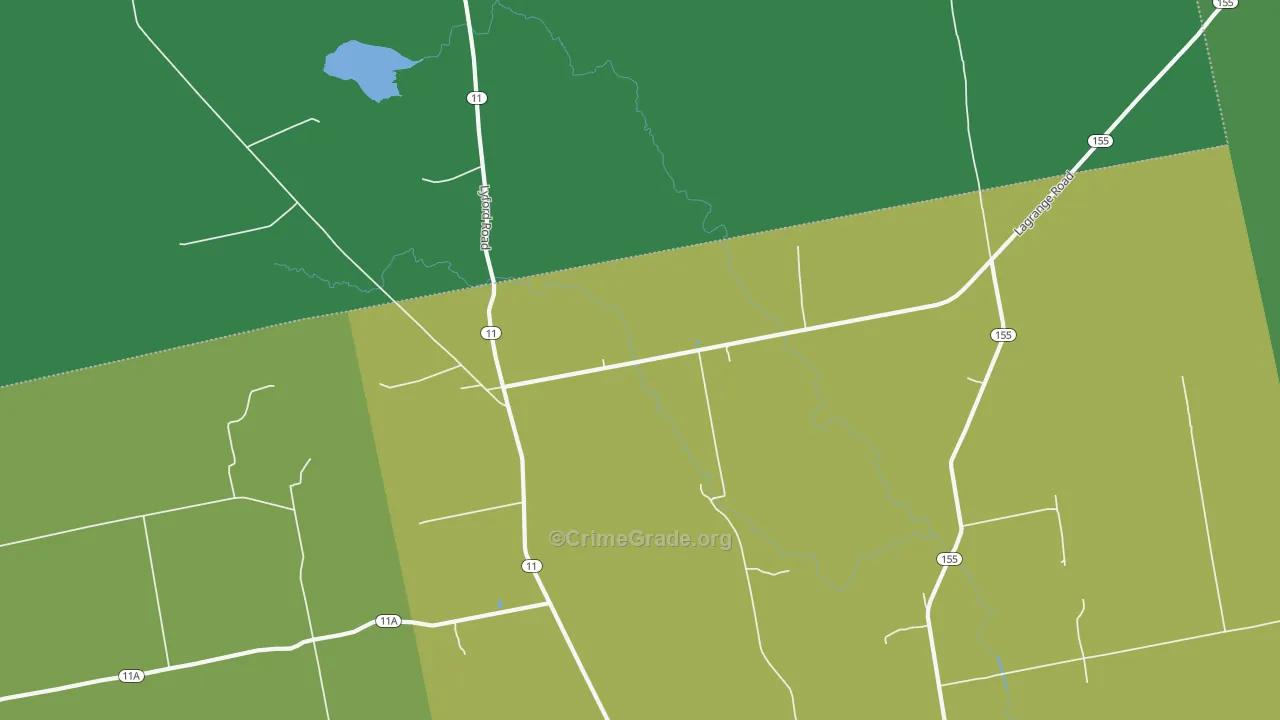 North Bradford, ME Map of Vehicle Theft Rates