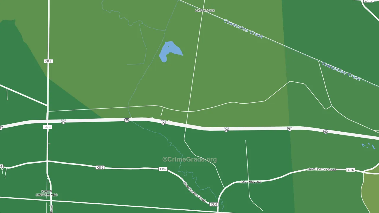 North Chittenango, NY Map of Vehicle Theft Rates