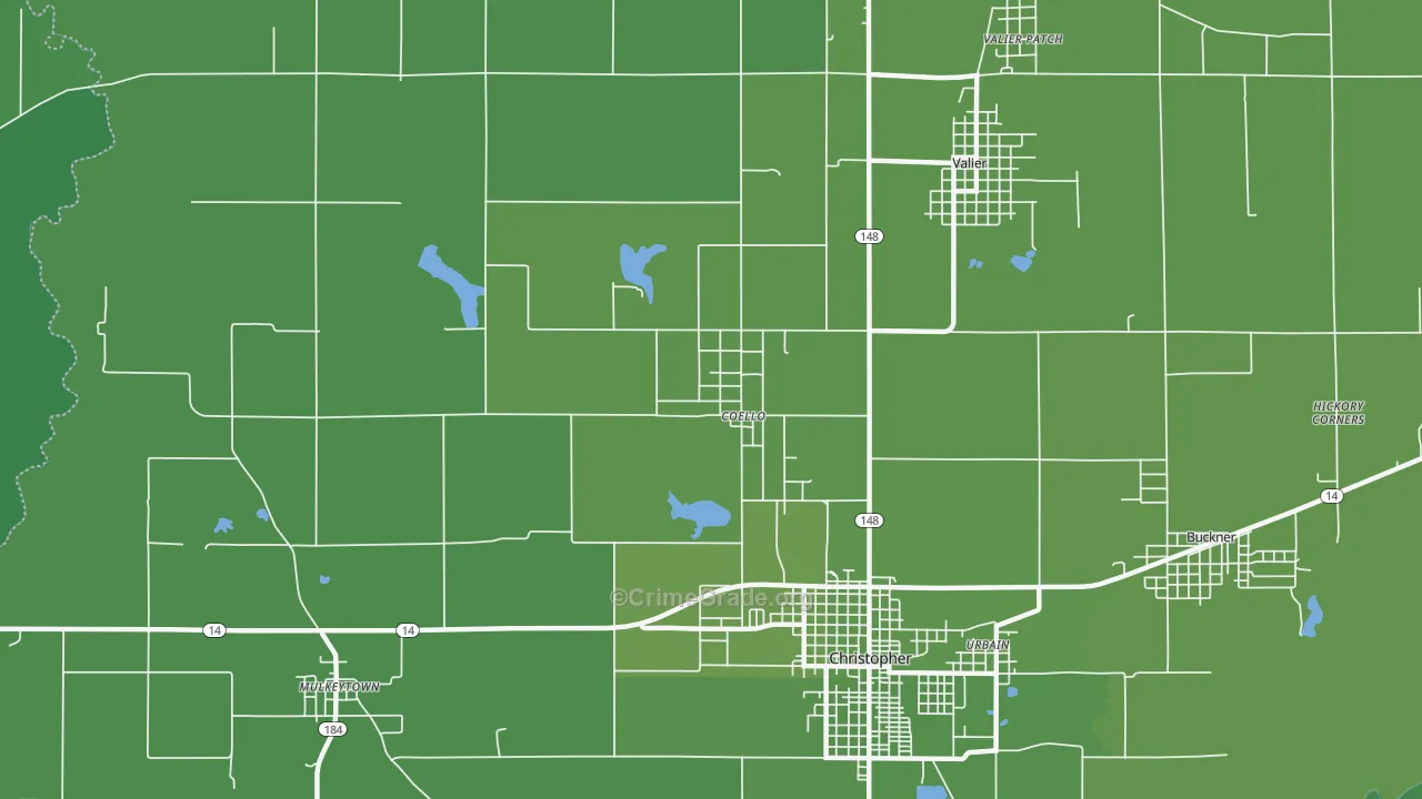 North City, IL Map of Vehicle Theft Rates