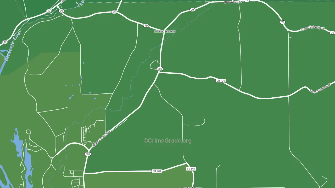 North Fenton, NY Map of Vehicle Theft Rates