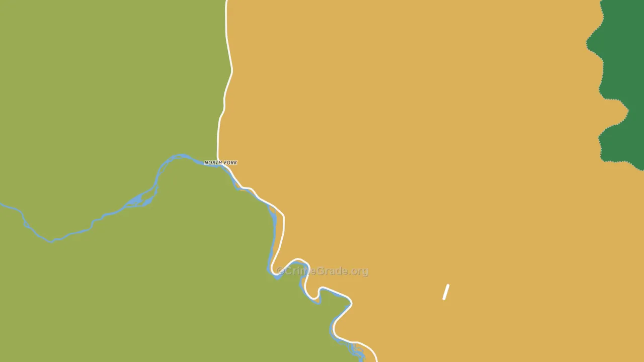 North Fork, ID Map of Vehicle Theft Rates