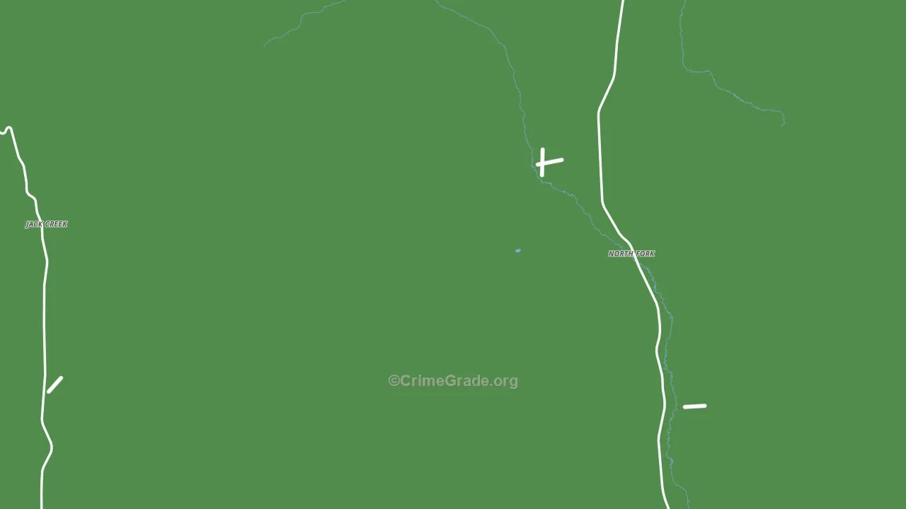 North Fork, NV Map of Vehicle Theft Rates