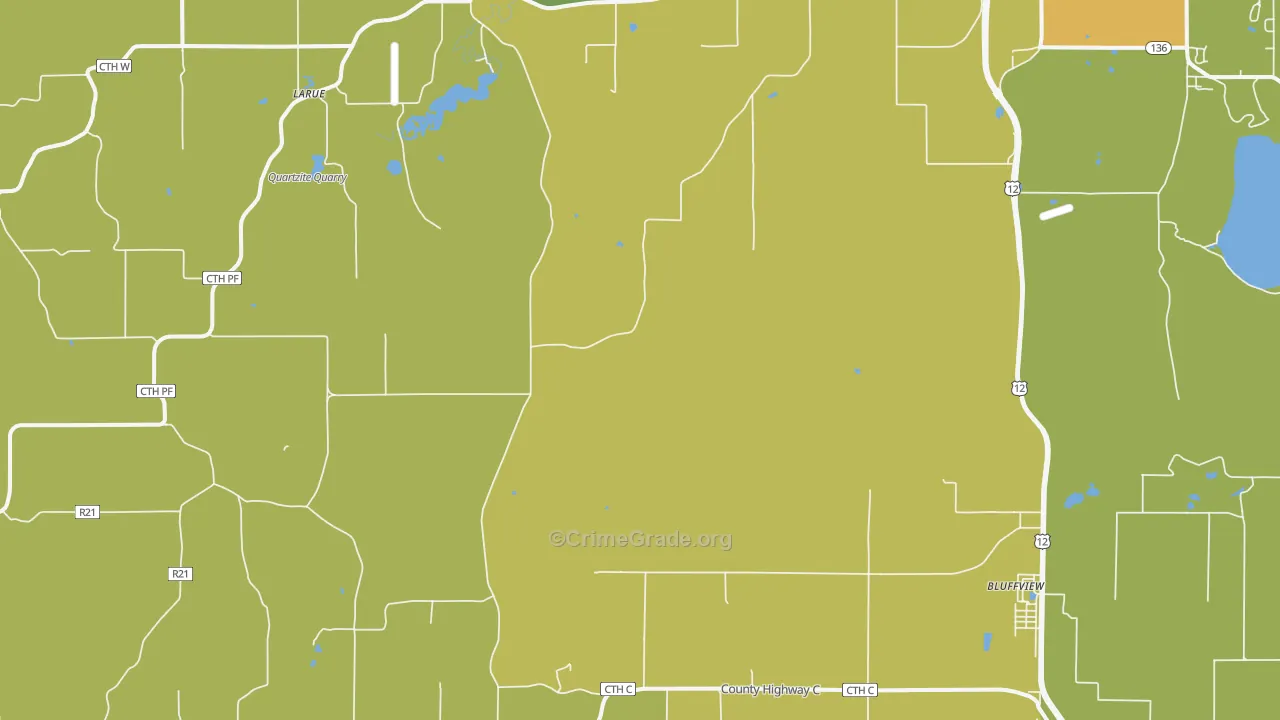 North Freedom, WI Map of Vehicle Theft Rates