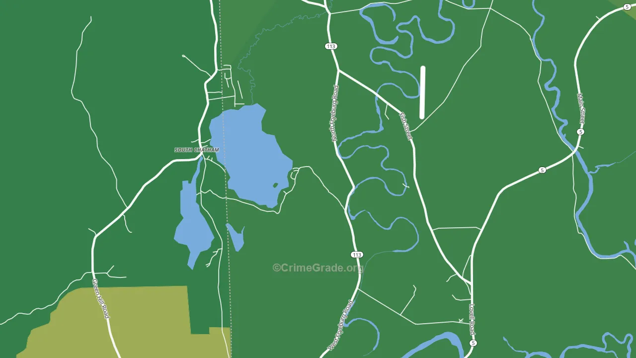 North Fryeburg, ME Map of Vehicle Theft Rates