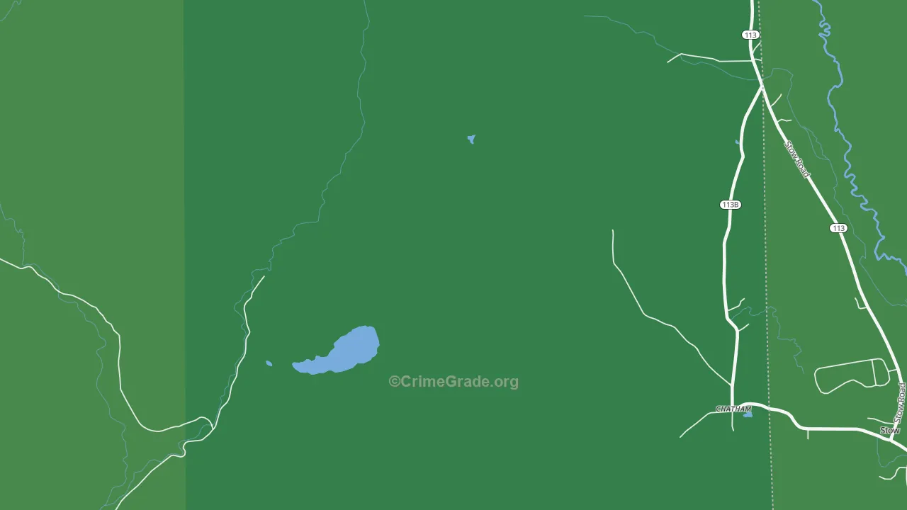 North Fryeburg, NH Map of Vehicle Theft Rates