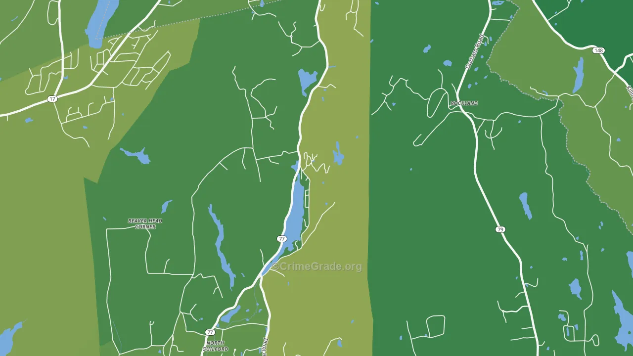 North Guilford, CT Map of Vehicle Theft Rates