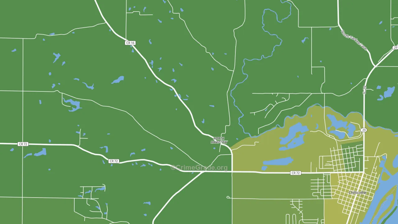 North Hampton, IL Map of Vehicle Theft Rates