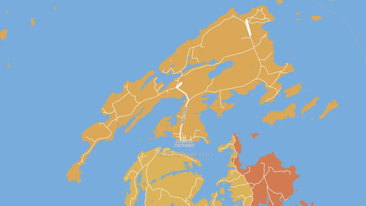 North Haven, ME Map of Vehicle Theft Rates