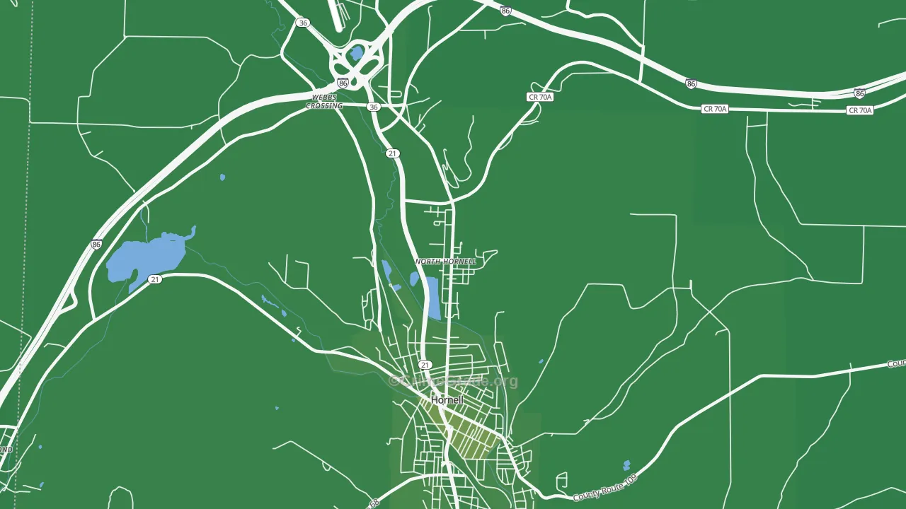 North Hornell, NY Map of Vehicle Theft Rates