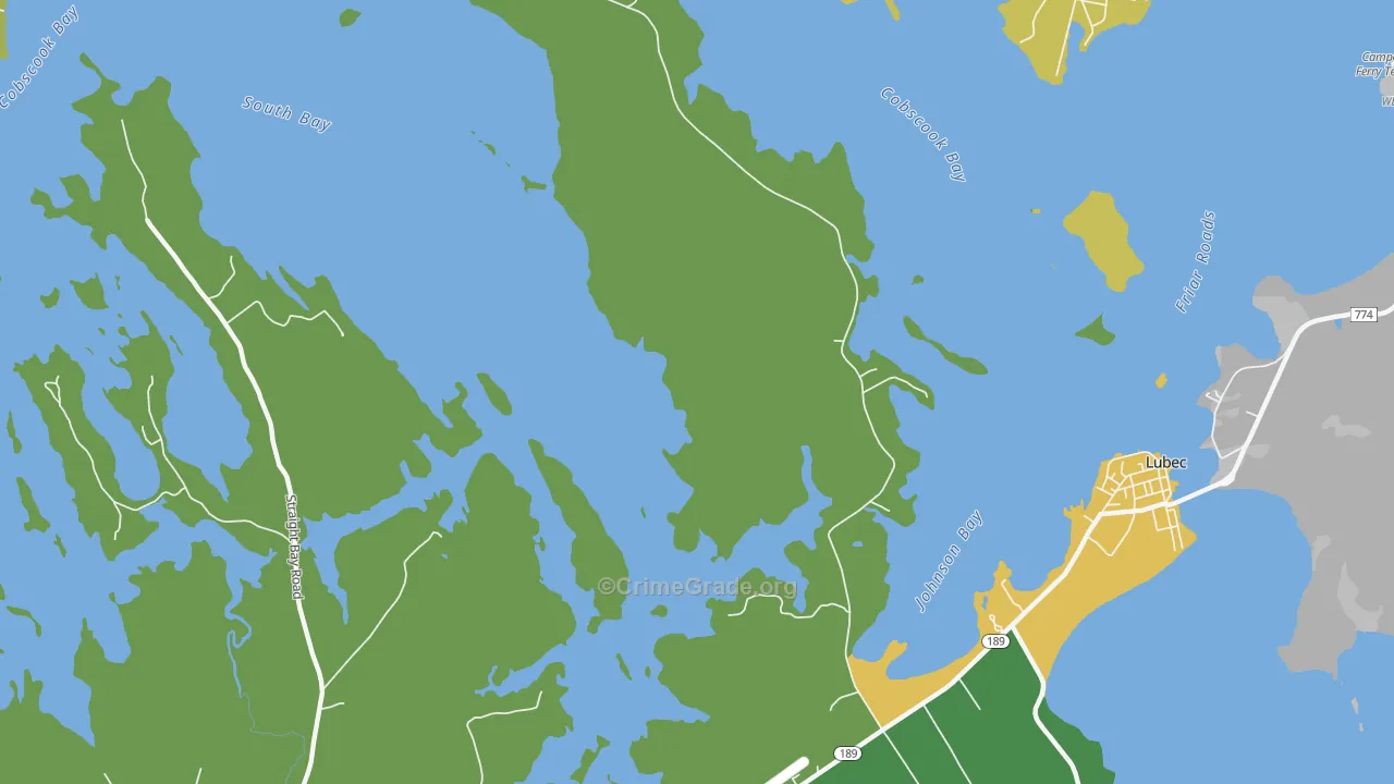 North Lubec, ME Map of Vehicle Theft Rates