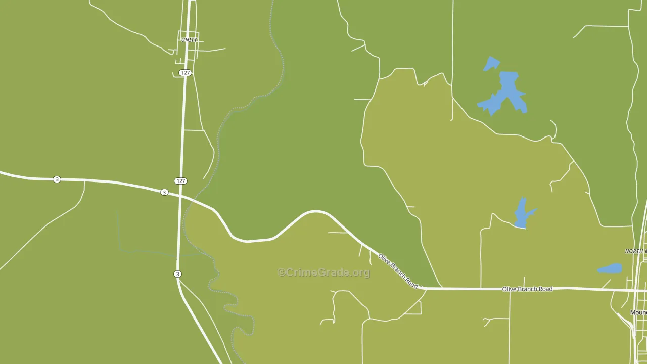 North Mounds, IL Map of Vehicle Theft Rates