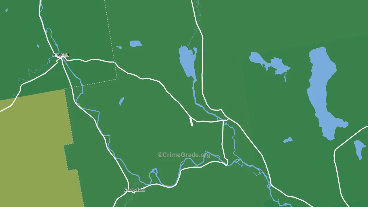 North New Portland, ME Map of Vehicle Theft Rates