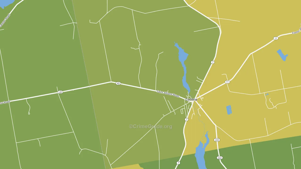 North Newport, ME Map of Vehicle Theft Rates