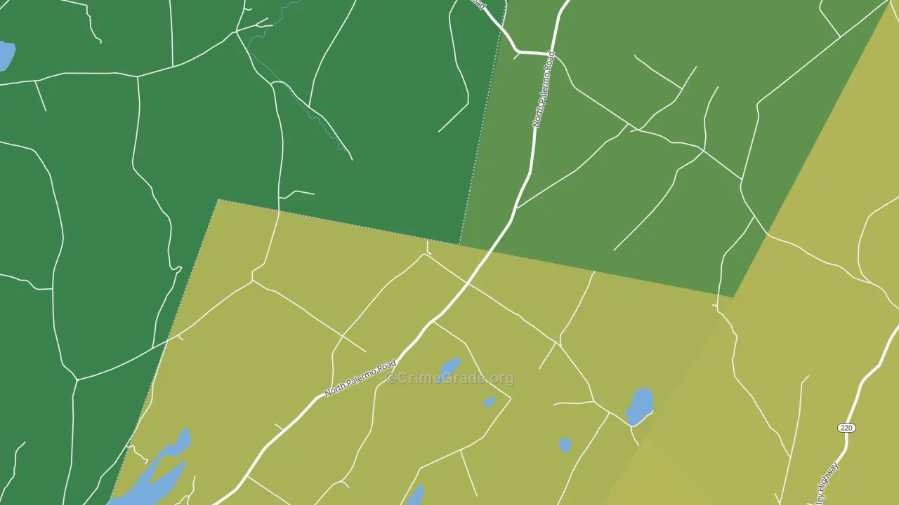 North Palermo, ME Map of Vehicle Theft Rates