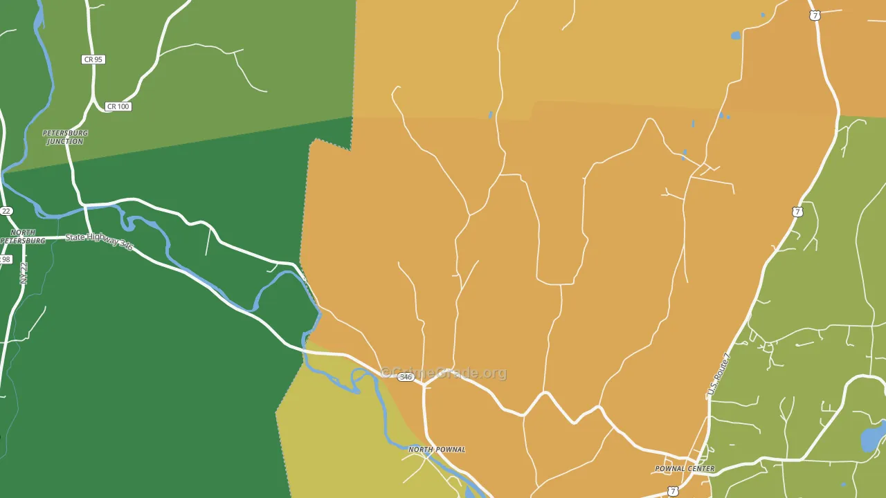 North Pownal, VT Map of Vehicle Theft Rates