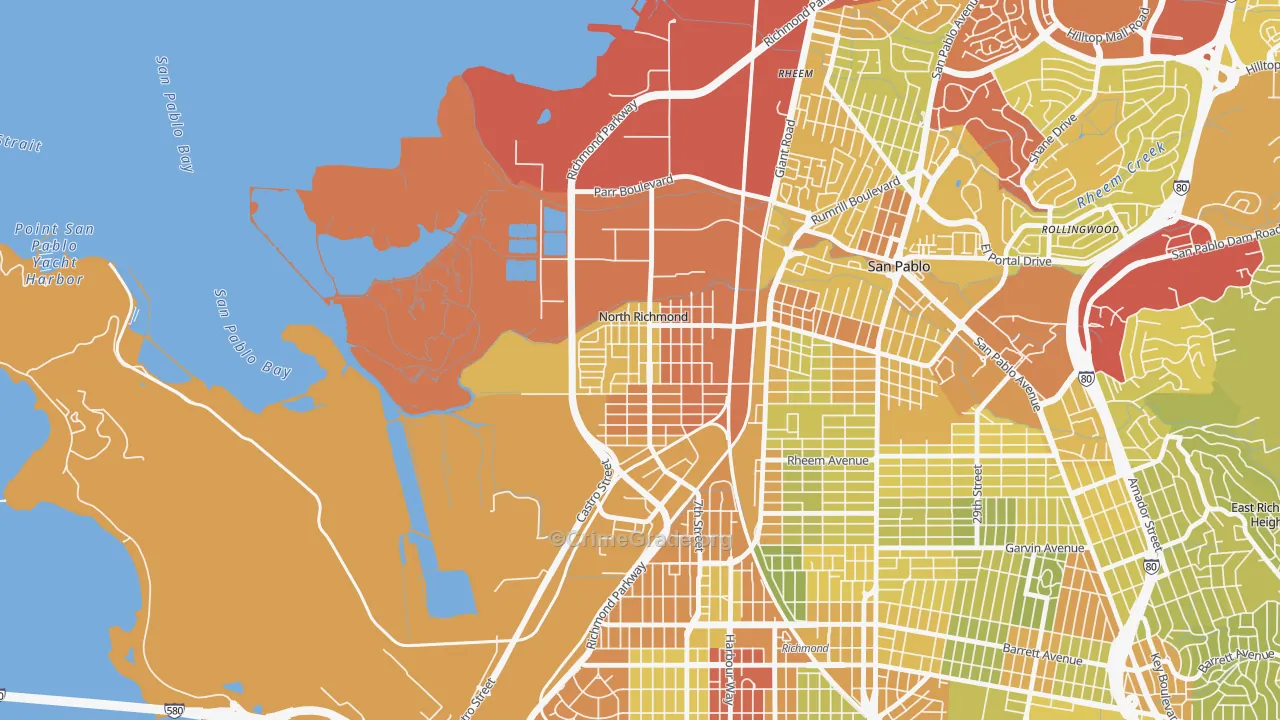 North Richmond, CA Map of Vehicle Theft Rates