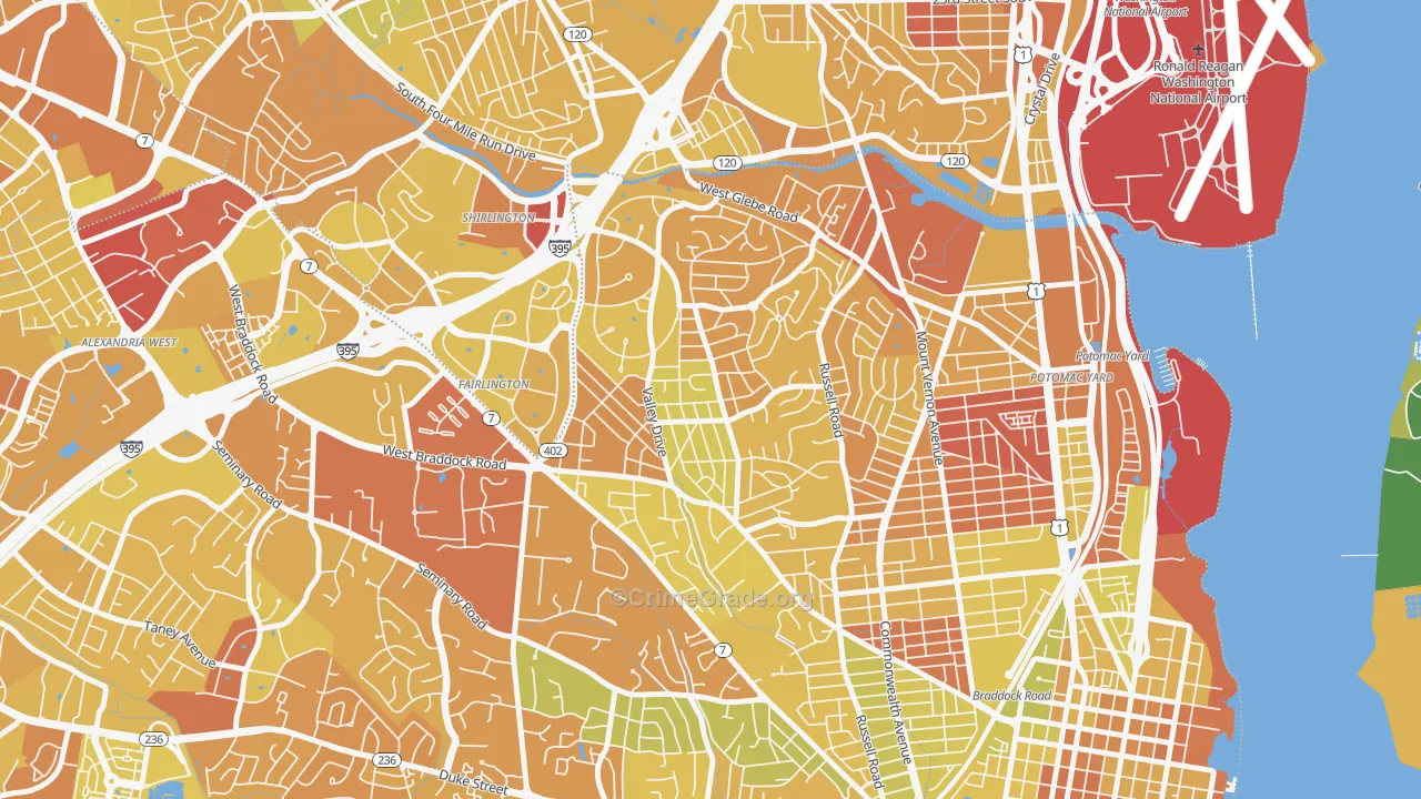 North Ridge Rosemont, Alexandria, VA Map of Vehicle Theft Rates
