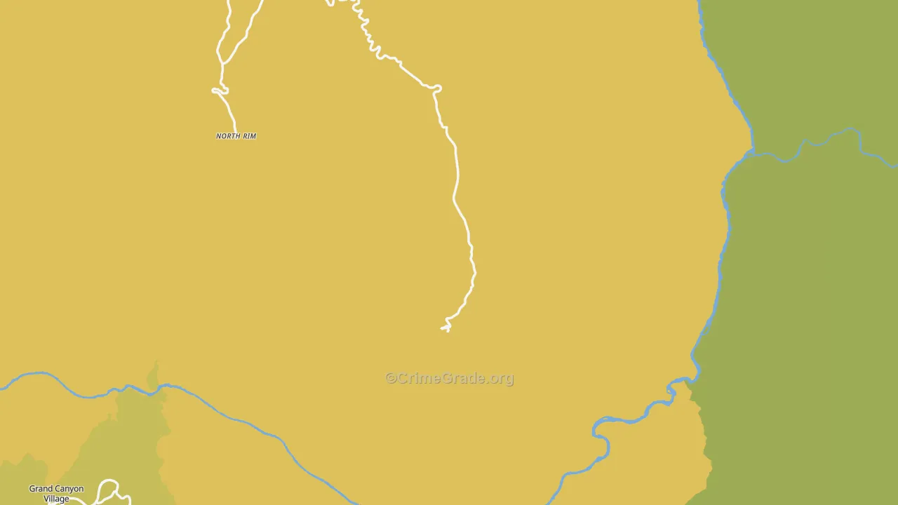North Rim, AZ Map of Vehicle Theft Rates