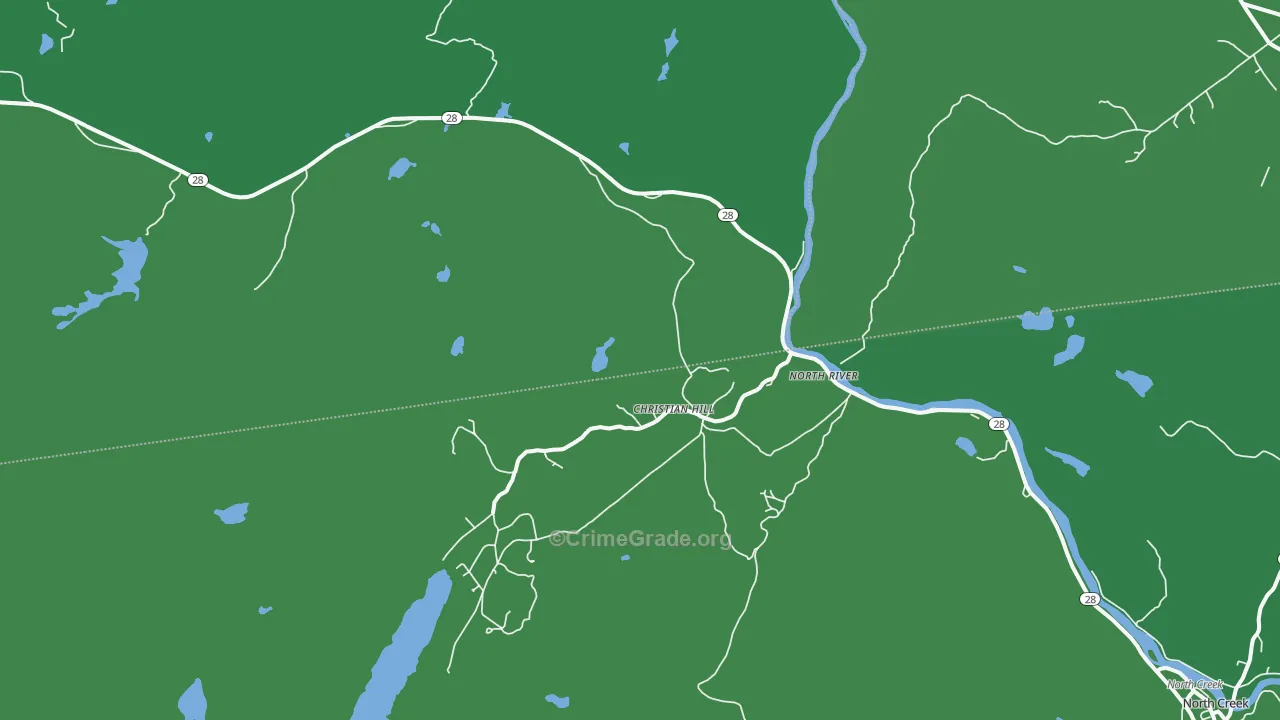 North River, NY Map of Vehicle Theft Rates
