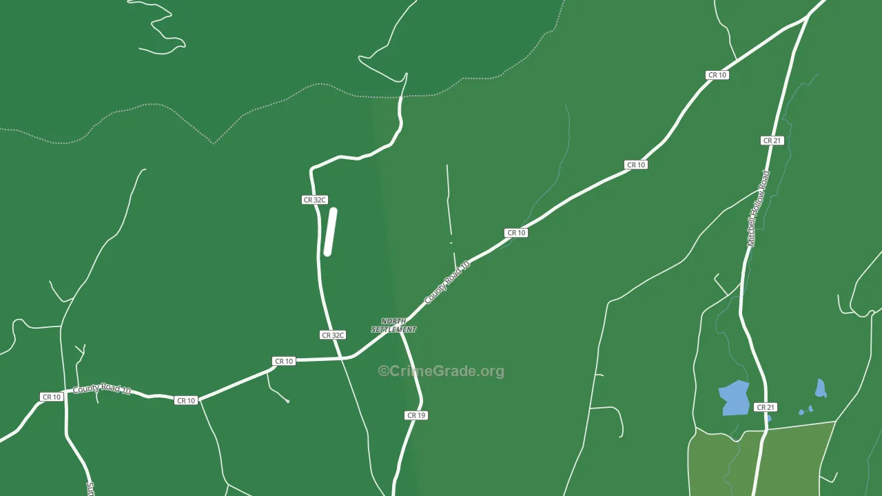 North Settlement, NY Map of Vehicle Theft Rates