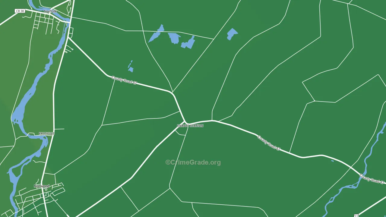 North Stockholm, NY Map of Vehicle Theft Rates