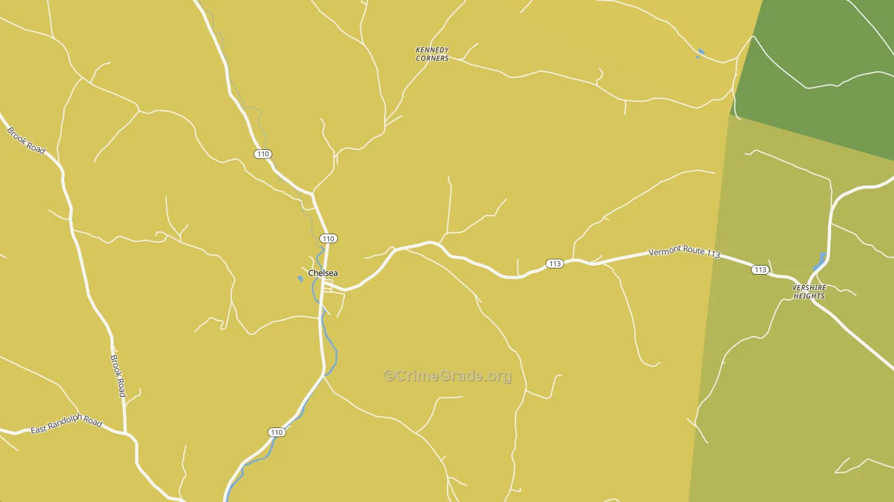 North Thetford, VT Map of Vehicle Theft Rates
