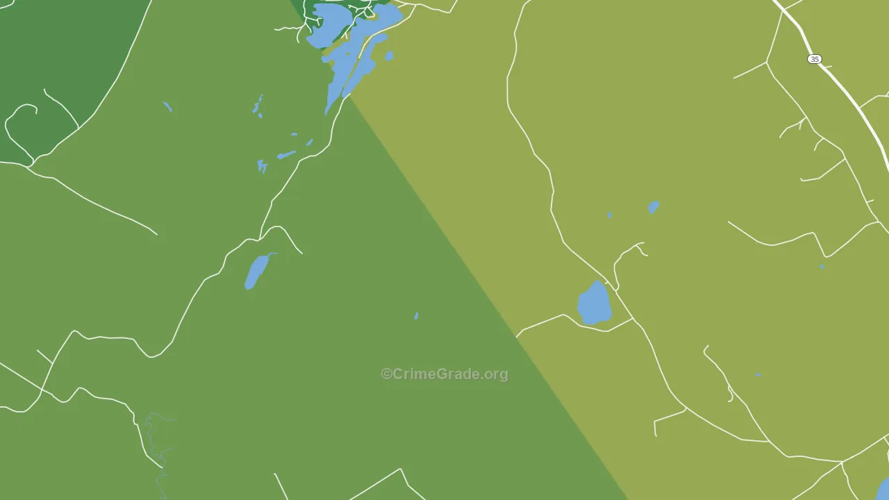 North Waterford, ME Map of Vehicle Theft Rates