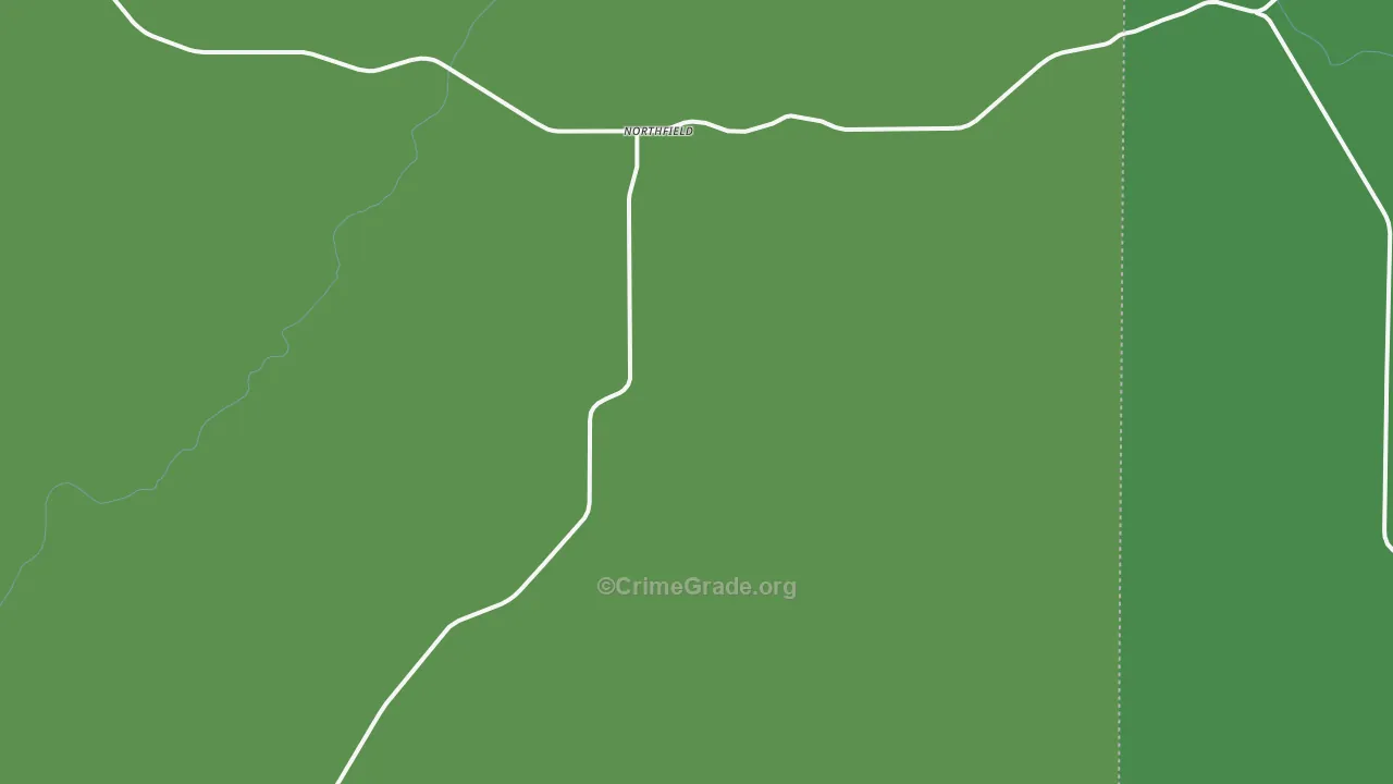 Northfield, TX Map of Vehicle Theft Rates