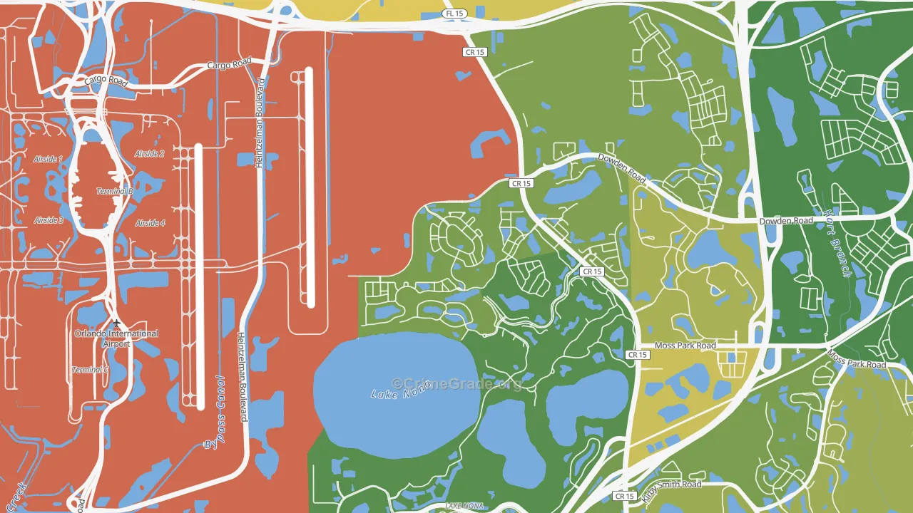 Northlake Park at Lake Nona, Orlando, FL Map of Vehicle Theft Rates