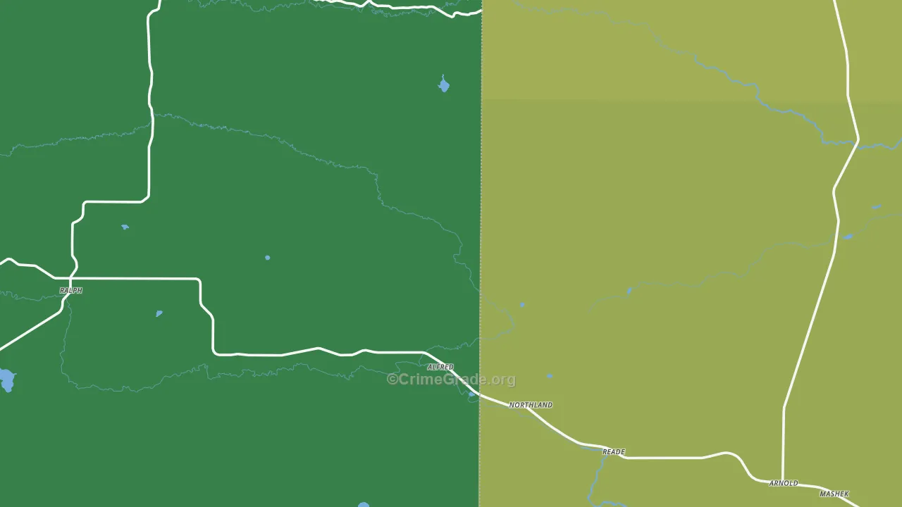 Northland, MI Map of Vehicle Theft Rates
