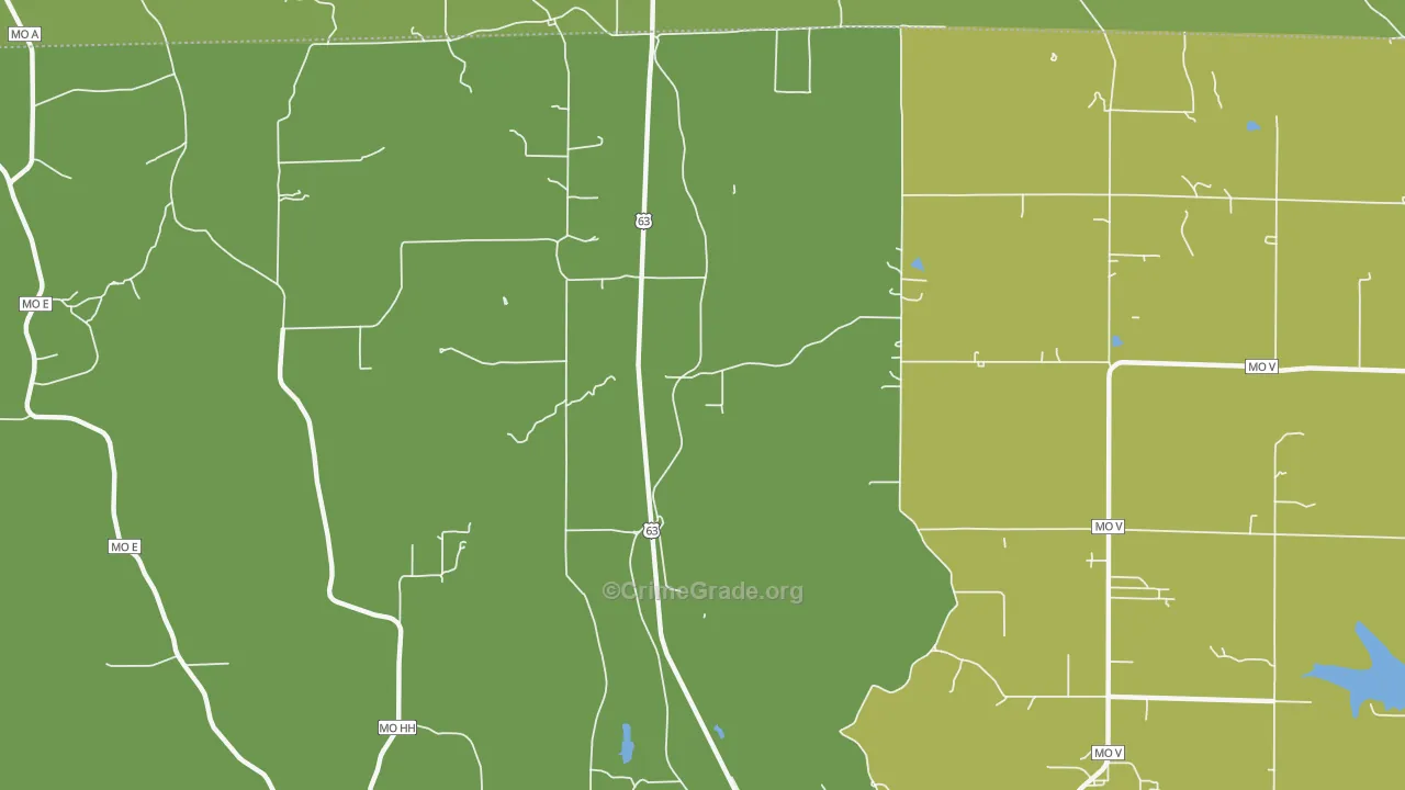 Northwye, MO Map of Vehicle Theft Rates