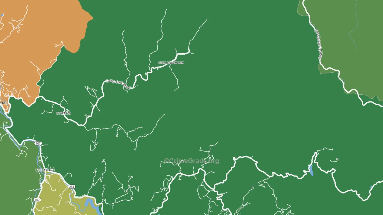 Norton, NC Map of Vehicle Theft Rates