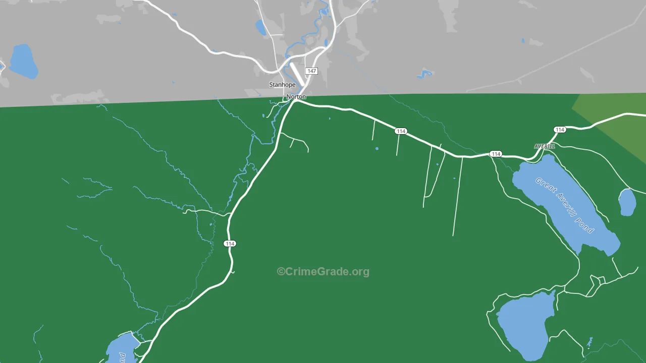 Norton, VT Map of Vehicle Theft Rates